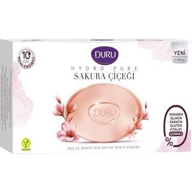 DURU HYDRO PURE SABUN 3X150GR SAKURA ÇİÇEĞİ