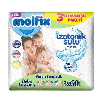 MOLFİX ISLAK HAVLU 3X60 LI FERAH TEMİZLİK