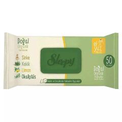 SLEEPY ISLAK HAVLU 50Lİ DOĞAL TEMİZLİK PAMUKLU