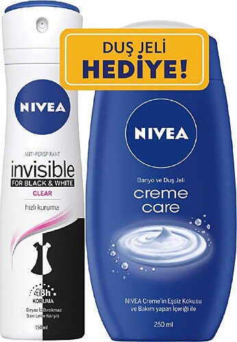 XNİVEA DEO 150ML BYN B&W CLEAR +DUŞLİ CARE 250ML