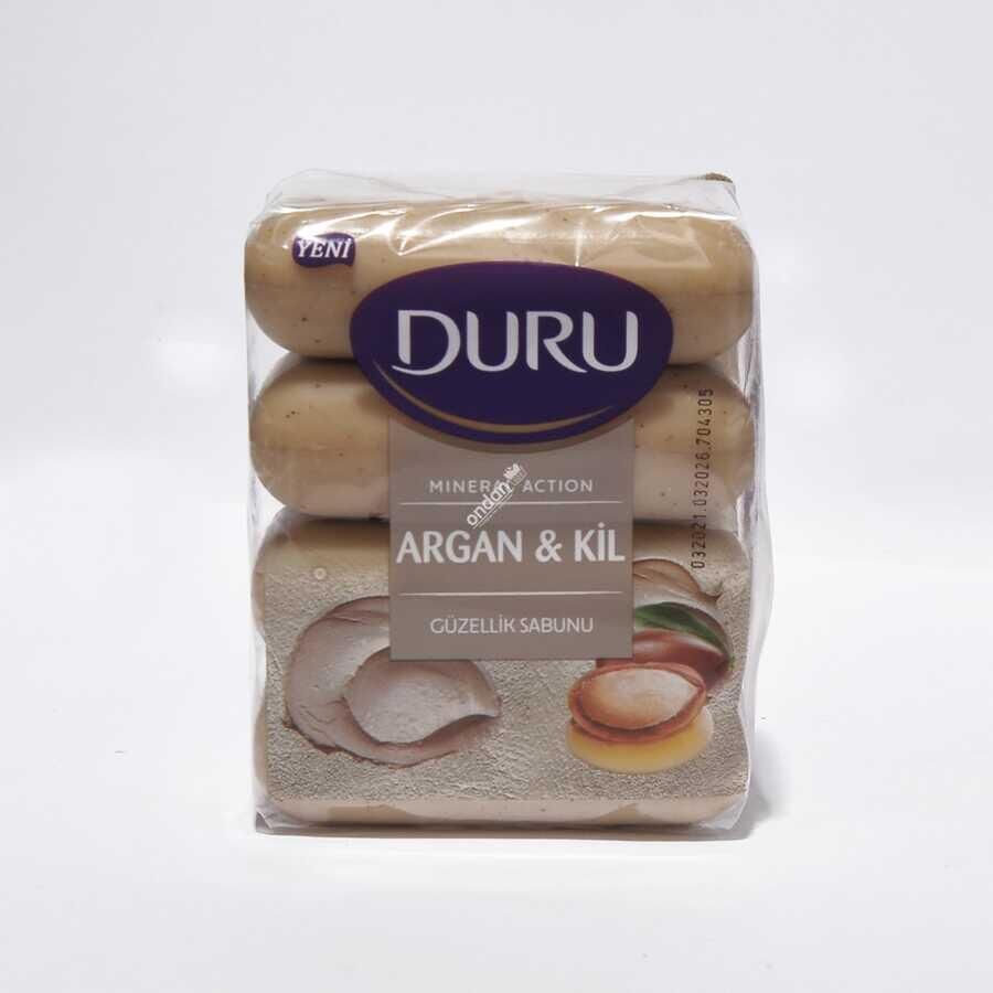 DURU SABUN MİNERAL ACTİON ARGAN&KİL 4X70GR