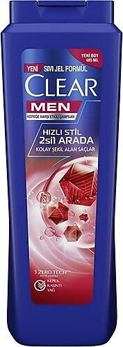 CLEAR ŞAMPUAN 485ML MEN HIZLI STİL 2Sİ1 ARADA