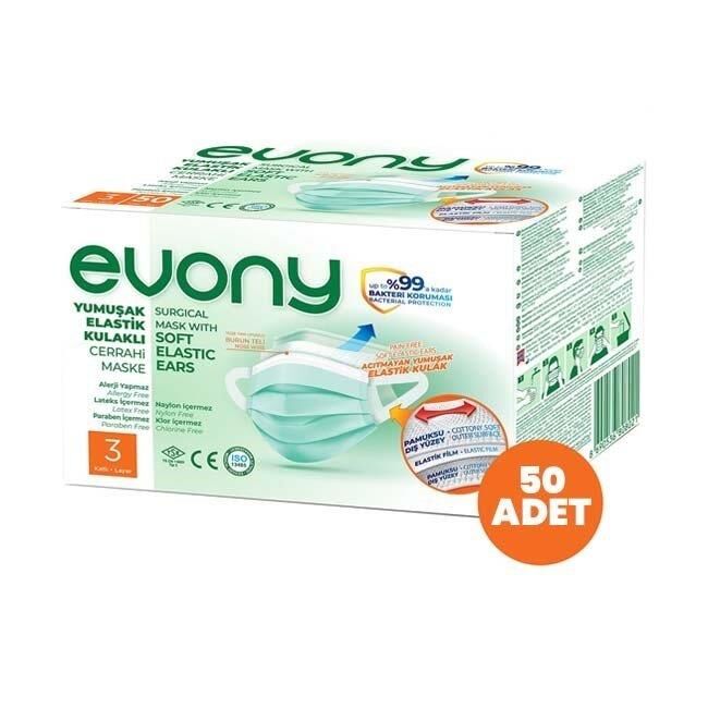 EVONY CERRAHİ MASKE 50Lİ