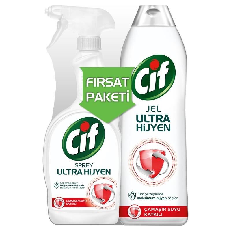 CİF ULTRA HİJYEN 750ML JEL+HİJYEN 750ML SPREY