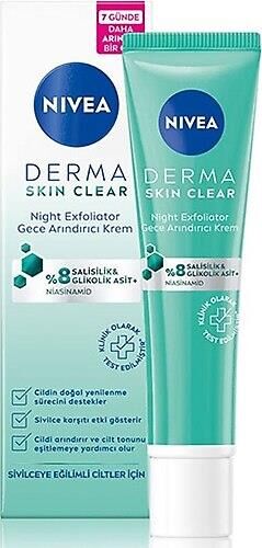 NİVEA YÜZ BAKIM DERMA SKİN CLEAR NİGHT EXFOLİATOR