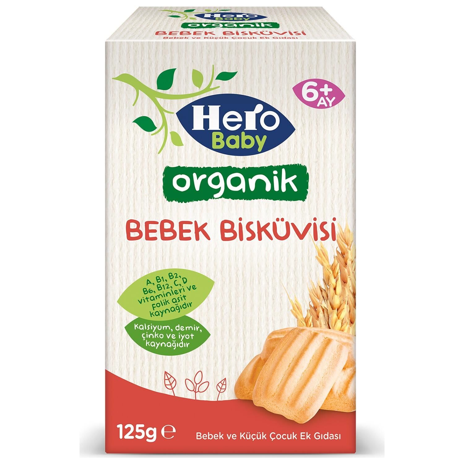 HEROBABY ORGANİK BEBEK BİSKÜVİSİ 125GR