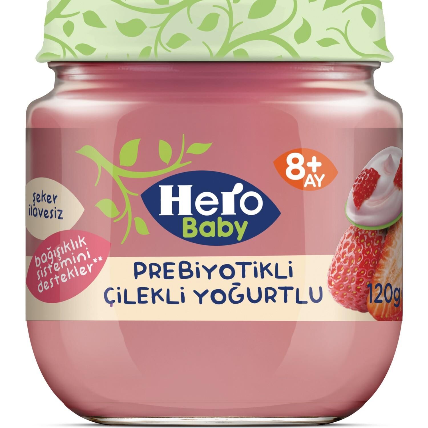 HEROBABY KVZ PREBİYOTİKLİ ÇİLEK-YOĞURT