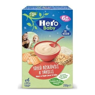 HEROBABY KŞ 200GR SÜTLÜ BİSKÜVİLİ & TAHILLI