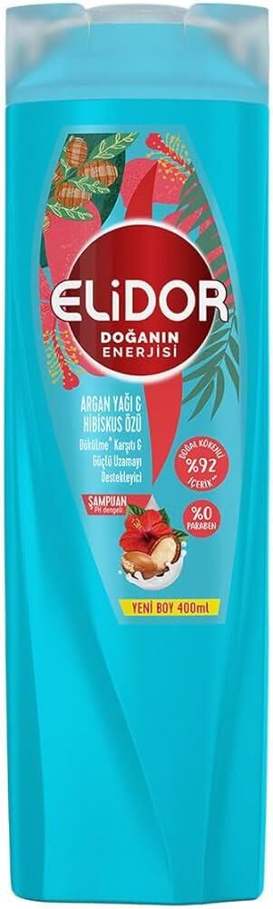 ELİDOR ŞAMPUAN 400ML ARGAN YAĞI&HİBİSKUS ÖZÜ